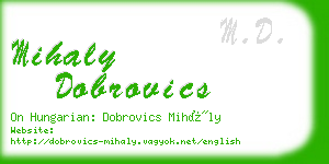 mihaly dobrovics business card